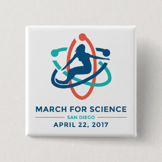 März für Wissenschaft: San Diego - weißes Button