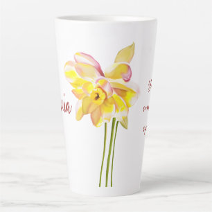 März Geburt Blume Wasserfarbe Milchtasse