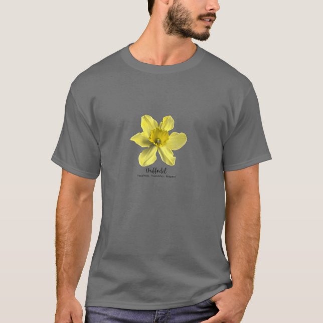März Geburtsmonat Blume affodil Vintag T-Shirt (Vorderseite)