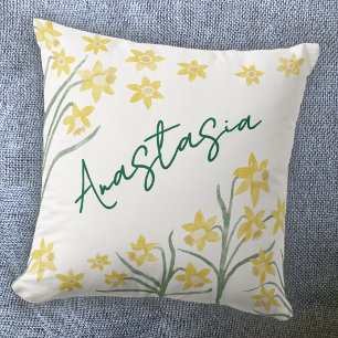 März Geburtsmonat Narzisse Personalisiert Kissen