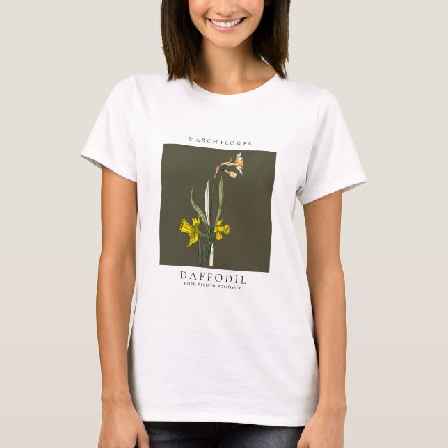 März-Geburtsmonatsblume T-Shirt (Vorderseite)