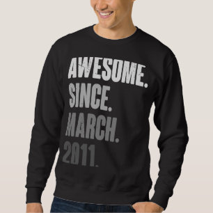 März Geburtstag 12. Dekoration 12 Jahre alter Vint Sweatshirt