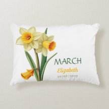 März Geburtstag Daffodil Birth Blume Personalisier