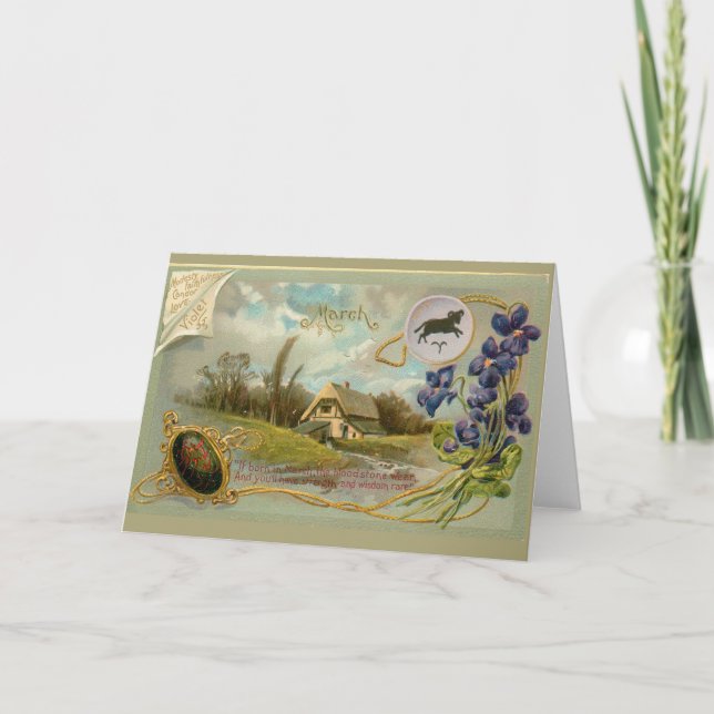 März-Geburtstag Karte (Vorderseite)