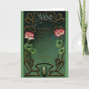 März Geburtstag mit Lotus & Bloodstone Karte