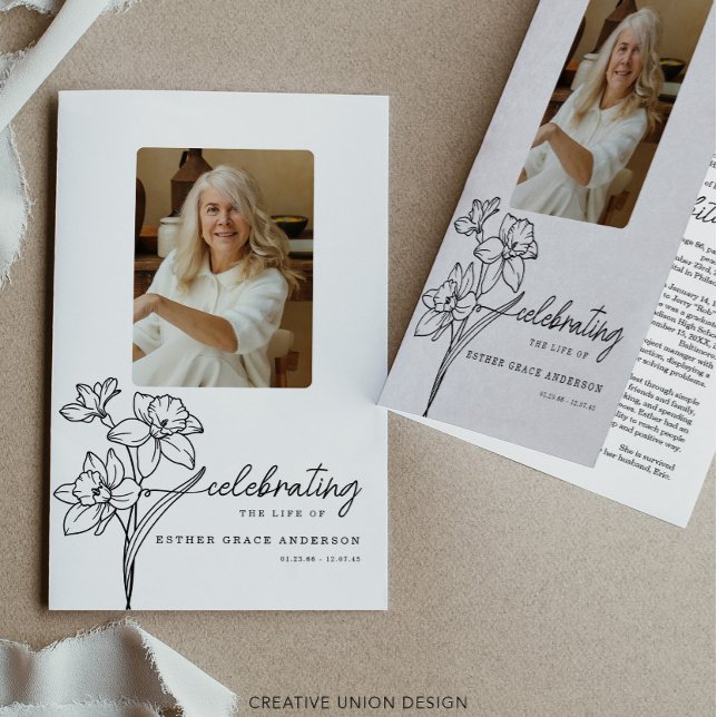 März Geburtstag Monat Blume Beerdigung Programm Flyer (Von Creator hochgeladen)