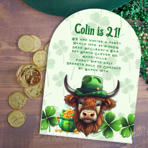 März-Geburtstagsfeier Bull n Clovers Party-Einladu Einladung