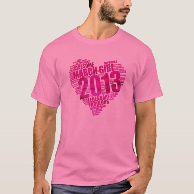 MÄRZ GIRL 2013 Phantastisch Fabulous Big Heart 10t T-Shirt (Vorderseite)