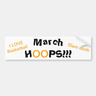 März HOOPS Basketball Autoaufkleber