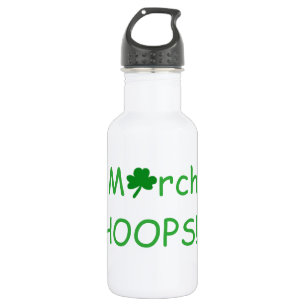 März HOOPS Grüner Shamrock Spaß Basketball Edelstahlflasche