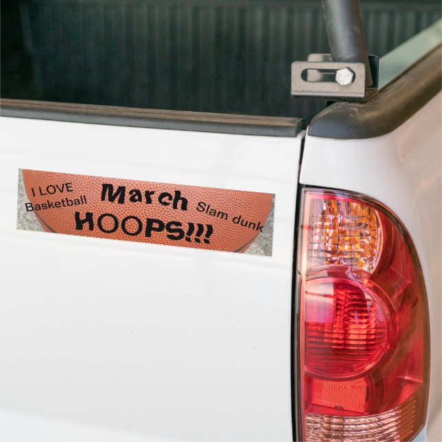 März HOOPS Liebe Basketball Autoaufkleber (Auf Lkw)