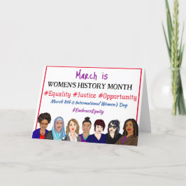 März ist der Internationale Frauentag Karte