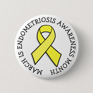 März ist Endometriose Monat Button