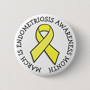 März ist Endometriosis-Monat Button