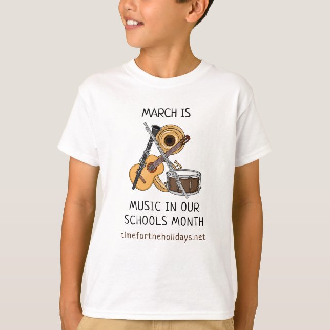 März ist Musik in unserem Schulmonat T-Shirt (Vorderseite)