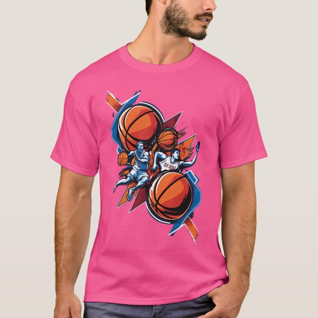 März Madness Fierce Wettbewerb Basketball Player T-Shirt (Vorderseite)