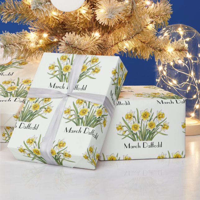 März Narzissen Blumen Geschenkpapier (Feiertage)