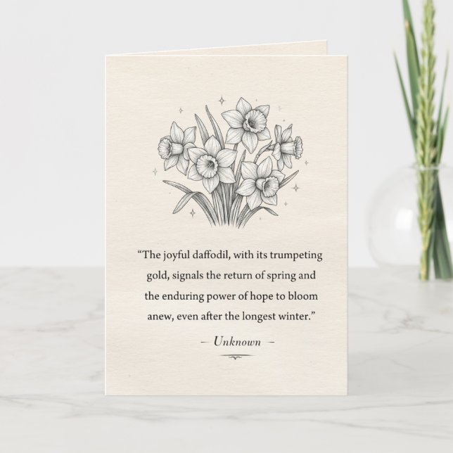 März-Narzissen Karte (Vorderseite)