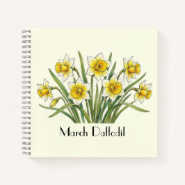 März-Osterglocken-Blumen Notizbuch