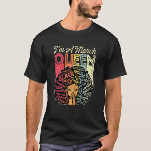 März Queen Birthday Afroamerikanerin T-Shirt