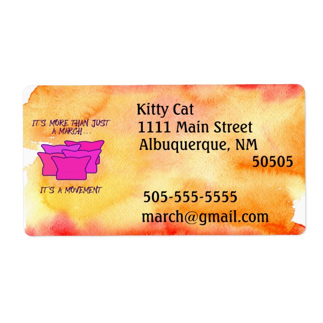 März, Rosa Hut, Bewegung, Aquarellfarbe (Vorne)