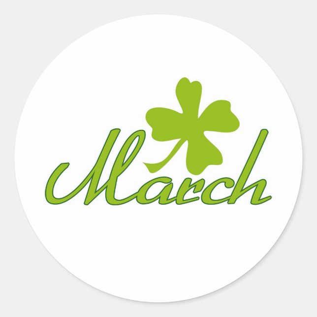 März Runder Aufkleber (Vorderseite)