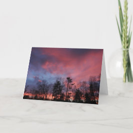 März-Sonnenuntergang-Gruß-Karte, leeres Innere Karte