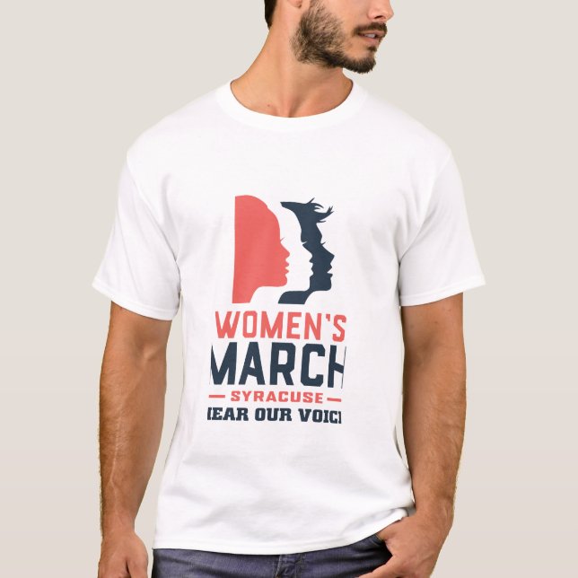 März Syrakus hört unsere Stimme T-Shirt (Vorderseite)