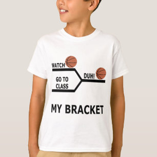 März-Verrücktheits-Basketball-lustige Klammer-T - T-Shirt