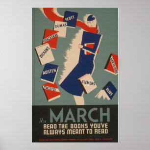 März Vintages WPA-Poster lesen Poster