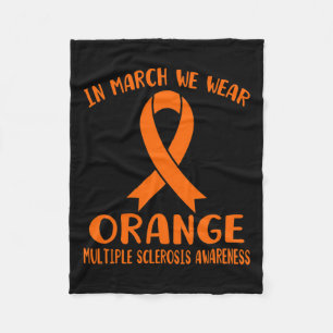 März Wir tragen Orange Multiple Sklerose Awareness Fleecedecke