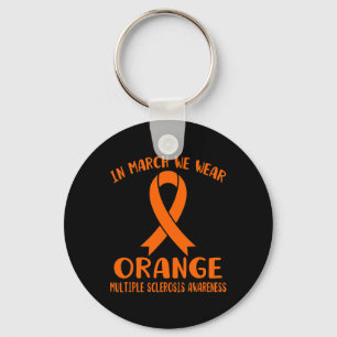 März Wir tragen Orange Multiple Sklerose Awareness Schlüsselanhänger