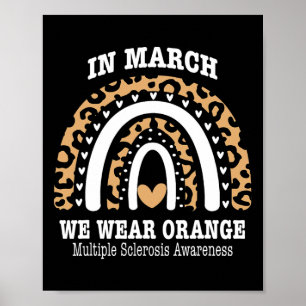 März Wir tragen Orange Ribbon Frau Warrior Multipl Poster
