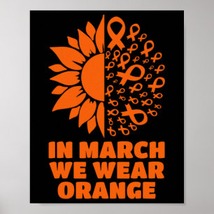 März Wir tragen Sonnenblumen Multiple Sklerose Awa Poster