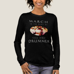 "März zu Ihrem Inneren Drummer" Gold Red Inspirati Tri-Blend Shirt