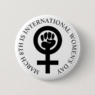 März zum Internationalen Frauentag 8. Button