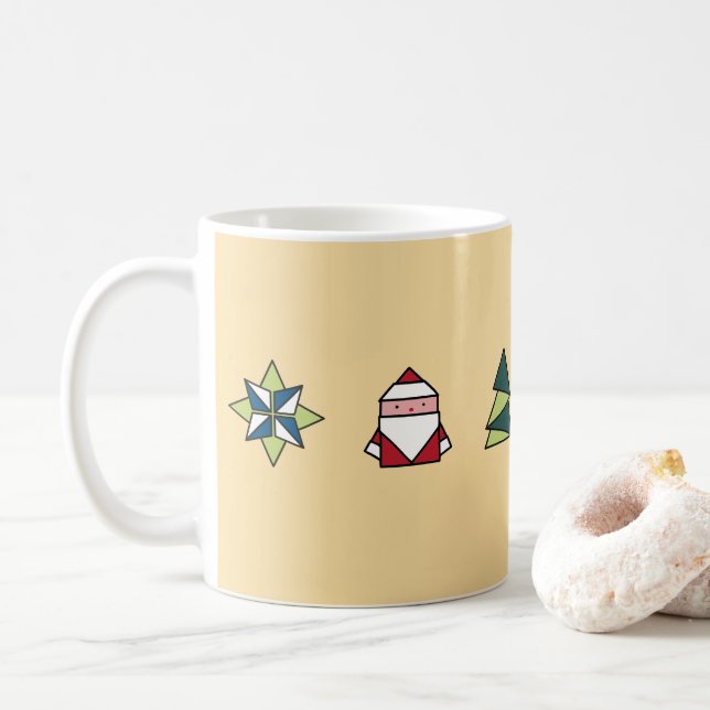 Marzipan Origami Christmas Kaffeetasse (Mit Donut)