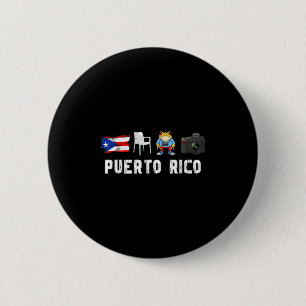 Más Fotos Puerto Rico Rico Flag Funny Sapo Concho Button