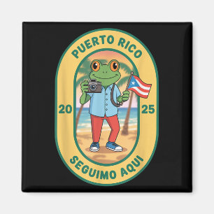 Más Fotos Puerto Rico Rico Flag Funny Sapo Concho Magnet
