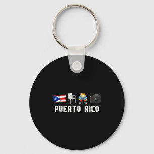 Más Fotos Puerto Rico Rico Flag Funny Sapo Concho Schlüsselanhänger