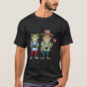 Más Fotos Puerto Rico Rico Flag Funny Sapo Concho T-Shirt