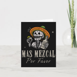 Mas Mezcal Por Favor Funny Cinco De Mayo Barkeeper Karte
