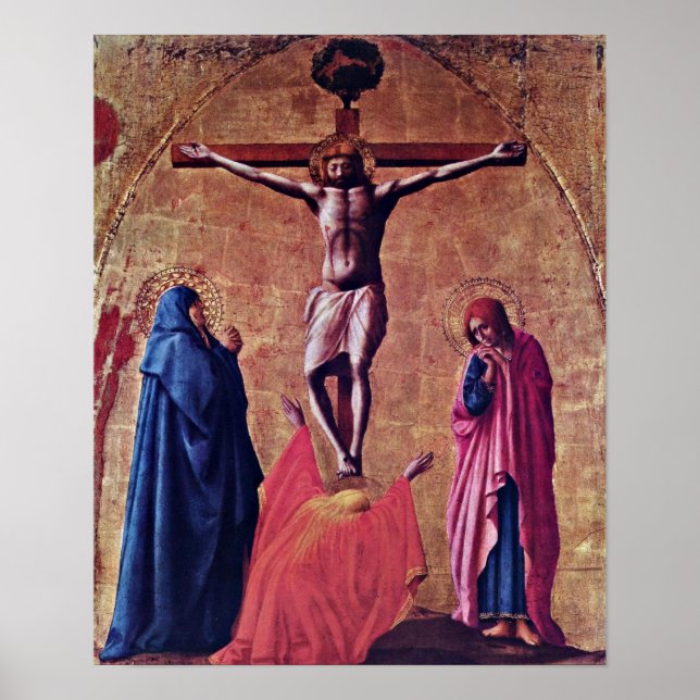 Masaccio - Kreuzigung Christi Poster (Vorne)
