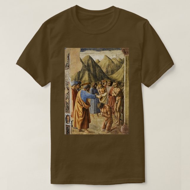 Masaccio Taufe der Neophyten T-Shirt (Design vorne)