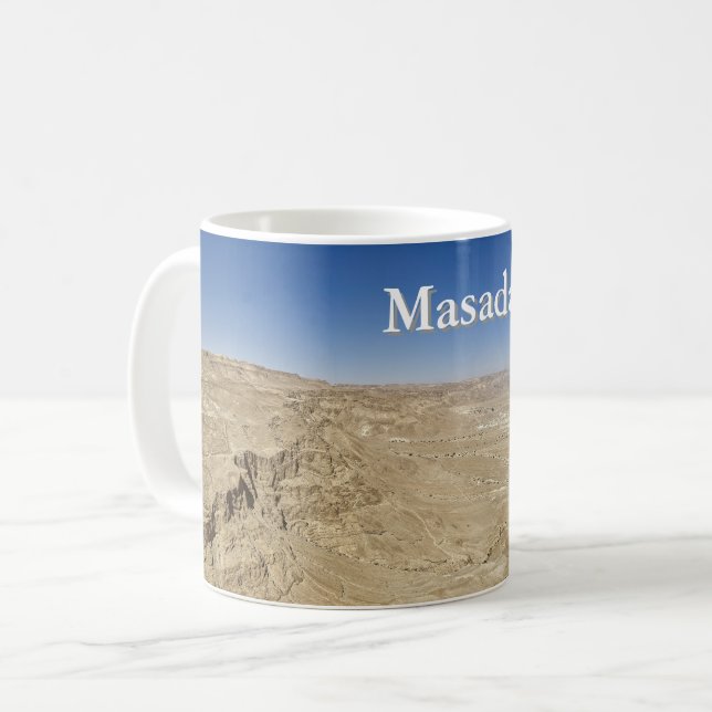 Masada-Blick Kaffeetasse (Vorderseite Links)