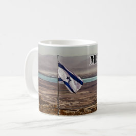 Masada-Blick mit Flagge Kaffeetasse