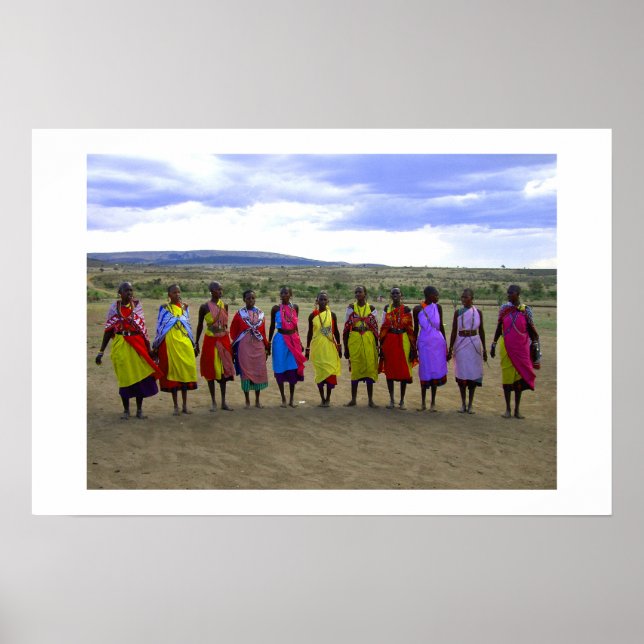 MASAI FRAUEN IN KENIA AFRIKA POSTER (Vorne)