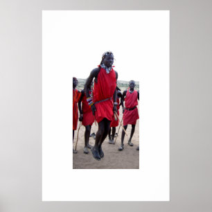 Masai-Krieger in Kenia Poster