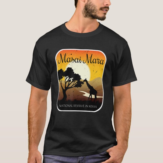 Masai Mara Kenya Safari Nationalpark Serengeti T-Shirt (Vorderseite)