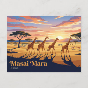 Masai Mara Nationalreservat Kenia Postkarte
